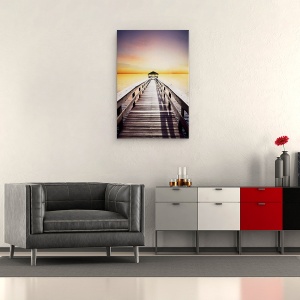 Tablou canvas - Peisaj, Natura, Mare, Dig, Apus, 80 x 120 cm - Img 2