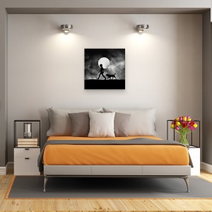 Tablou canvas - Pentru Toate Timpurile, Contrast, Caine, Pet, Animal, 60 x 60 cm - Img 3