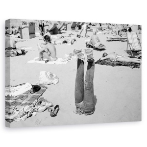 Tablou canvas - Permanent, Plaja, Pantaloni, Nisip, Amuzant, 40 x 60 cm