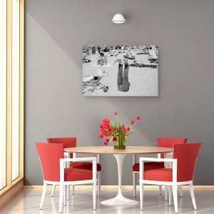 Tablou canvas - Permanent, Plaja, Pantaloni, Nisip, Amuzant, 80 x 120 cm - Img 4