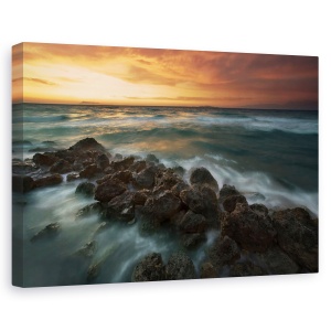 Tablou canvas - Peroulades..., Peisaj, Grecia, Corfu, Apus De Soare, 80 x 120 cm