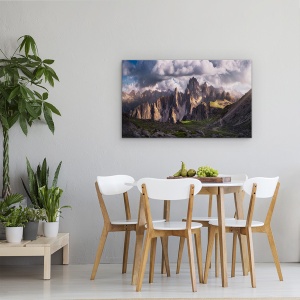 Tablou canvas - Pierdut, Dolomiti, Munti, Coliba, Peisaj, Italia, 50 x 80 cm - Img 4