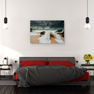 Tablou canvas - Pigtail, Plaja, Mare, Peisaj Marin, Val, Strop, 60 x 90 cm - Img 3
