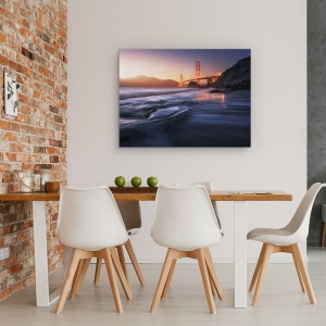 Tablou canvas - Plaja De Aur, Statele Unite Ale Americii, Pod, Arhitectura, Reper, Golf, 75 x 100 cm - Img 2