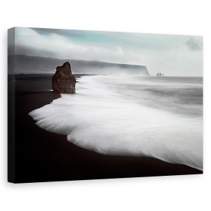 Tablou canvas - Plaja Neagra, Peisaj Marin, Surf, Nisip Negru, 60 x 90 cm