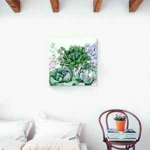 Tablou canvas plante flori verde 60x60 cm