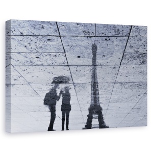 Tablou canvas - Ploaie In Paris, Turnul Eiffel, Calatorie, Arhitectura, 60 x 90 cm