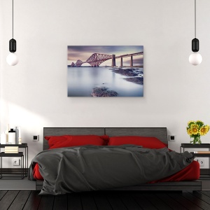 Tablou canvas - Podul Feroviar Forth, Trecere, Edinburgh, Reper, 60 x 90 cm - Img 3