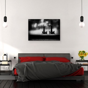 Tablou canvas - Poluare, Industrie, Fum, Stare De Spirit, Nori, 80 x 120 cm - Img 3