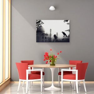 Tablou canvas - Poveste Despre Doi Indragostiti, India, Agra, Calatorie, Monument, Pasare, 60 x 90 cm - Img 4