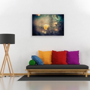 Tablou canvas - Primavara, Floare, Inchis, Galben, Zapada, 80 x 120 cm - Img 2
