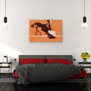Tablou canvas - Primul Servit, Tenis, Umbra, Paris, Argila, Portocaliu, 40 x 60 cm - Img 3