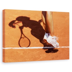 Tablou canvas - Primul Servit, Tenis, Umbra, Paris, Argila, Portocaliu, 60 x 90 cm