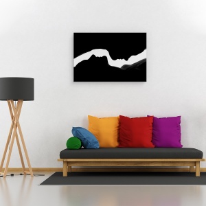 Tablou canvas - Profilurile A Doua Femei, Silueta, Copenhaga, 40 x 60 cm - Img 2