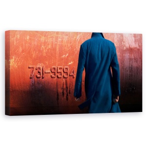 Tablou canvas - Puzzle, Numar, Rosu, Industrial, Haina, 50 x 100 cm