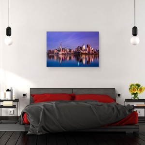 Tablou canvas - Rasarit De Soare In Toronto, Peisaj, Apa, Reflectii, 60 x 90 cm - Img 3