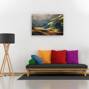 Tablou canvas - Rasarit in Toscana, Peisaj, Deal, Camp, Dimineata, 60 x 90 cm - Img 2