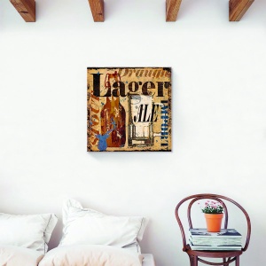 Tablou decorativ retro bere pe canvas 60x60 cm
