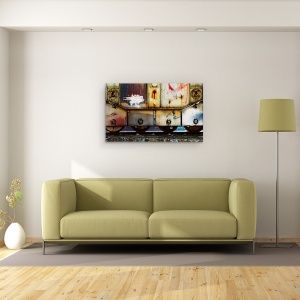 Tablou canvas - Roti, Tren, Roti, Feroviar, Cale Ferata, Metal, 50 x 80 cm - Img 2