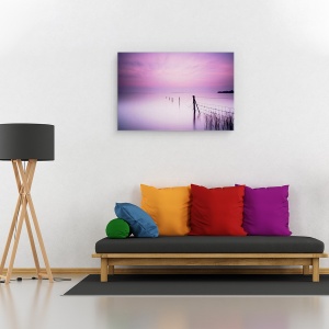 Tablou canvas - Roz Laptos, Lac, Roz, Culoare, Irlanda, Killarney, Ceata, 40 x 60 cm - Img 2