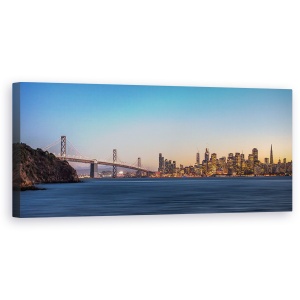 Tablou canvas - San Francisco, Oras, America, SUA, Amurg, Zori De Zi, 30 x 90 cm