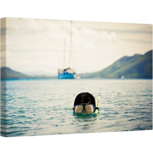 Tablou canvas - Scafandrul, Scufundari, Scafandru, Ochelari de Protectie, Barca Cu Panze, Navigare, 60 x 90 cm