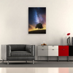 Tablou canvas - Scaunul Visatorului, Cer, Peisaj, Leagan, Vis, Copac, 40 x 60 cm - Img 2