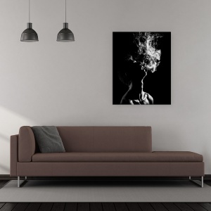 Tablou canvas - Schita, Intuneric, Punct, Punct, Alb-Negru, 60 x 75 cm - Img 2