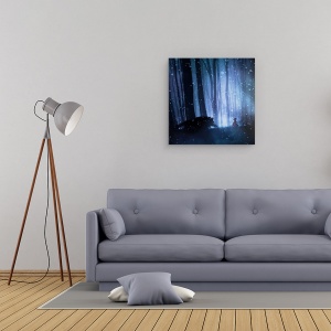 Tablou canvas - Scufita Rosie, Lupa, Insotitor, Rosu, Rosu, Putin, 60 x 60 cm - Img 2