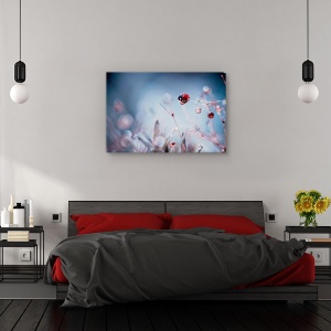 Tablou canvas - Scufundari in adanc, Flori, Albastru, Gradina, Echilibru, 60 x 90 cm - Img 3