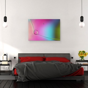 Tablou canvas - Se Indreapta, Apa, Bule, Ulei, Picaturi, 60 x 90 cm - Img 3