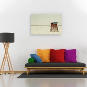 Tablou canvas - Sezlong, Scaun De Plaja, Soare, Nisip, 80 x 120 cm - Img 2
