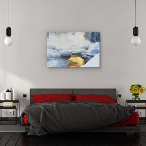 Tablou canvas - Siberia. -37A°C (-35A°F), Peisaj, Zapada, Iarna, Inghetat, 40 x 60 cm - Img 3