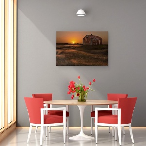 Tablou canvas - Soarele Din Septembrie, Peisaj, Islanda, Hambar, Rugina, 40 x 60 cm - Img 4