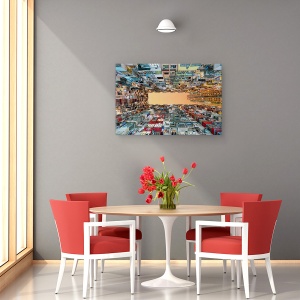 Tablou canvas - Spatii Aglomerate, Asia, Cladiri, Dens, Oameni, Condensat, 40 x 60 cm - Img 4