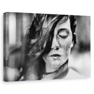 Tablou canvas - Sperante Nevazute, Pistrui, Portret, Alb-Negru, Ochi, Stare De Spirit, 40 x 60 cm