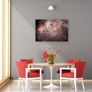 Tablou canvas - Stiglitz, Pasare, Pasari, Suparat, Stiglitz, Gradina, 80 x 120 cm - Img 4