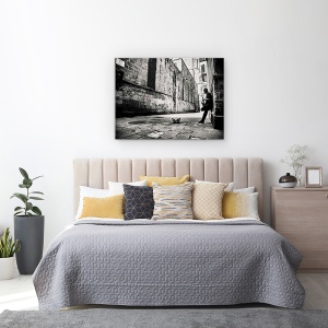 Tablou Canvas - Strada silentioasa, Barcelona, Artist, Oras, Urban, 50 x 70 cm - Img 3
