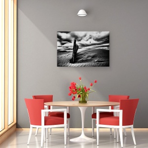 Tablou canvas - Strigatul Pescarusului, Peisaj, Gard, Nisip, Dune, 80 x 120 cm - Img 4