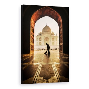 Tablou canvas - Taj Mahal Curat, India, Dimineata, Om, Curat, Rasarit De Soare, 40 x 60 cm