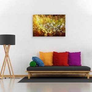 Tablou canvas - Tara Minunilor, Auriu, Vara, Lunca, Lumina De Fundal, 60 x 90 cm - Img 2