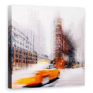 Tablou canvas - Taxi, Toronto, Cladire, Strada, Abstract, 60 x 60 cm