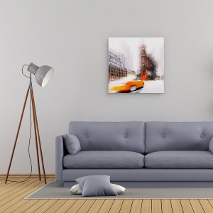 Tablou canvas - Taxi, Toronto, Cladire, Strada, Abstract, 60 x 60 cm - Img 2