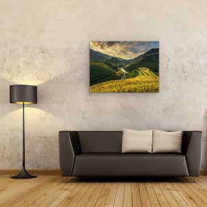 Tablou canvas - Terase de Orez, Terasa, Orez, Campuri de Orez, 50 x 70 cm - Img 2