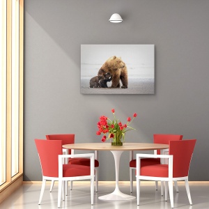 tablou decorativ canvas natură cu urși în Alaska