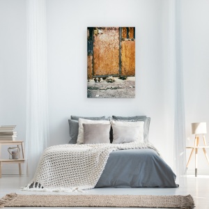 Tablou canvas - Trei Caini Tristi, Caini, Strada, Usa, Rugina, In Aer Liber, 60 x 90 cm - Img 2