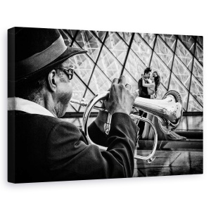 Tablou canvas - Trompeta A-Go-Go, Cuplu, Paris, Luvru, Dansand, 60 x 90 cm