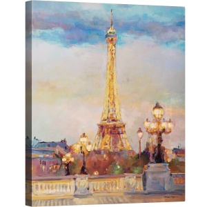 Tablou canvas - Turnul Eiffel seara, 60 x 75 cm