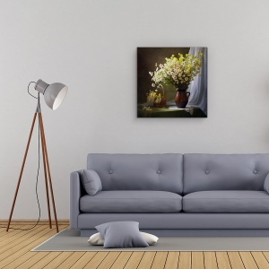 Tablou Canvas - Un Buchet De Flori De Pajiste, 90 x 90 cm - Img 2
