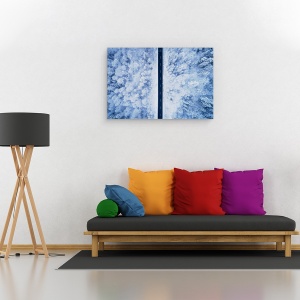 Tablou canvas - Un Drum Inghetat, Peisaj, Mod, Copaci, 40 x 60 cm - Img 2
